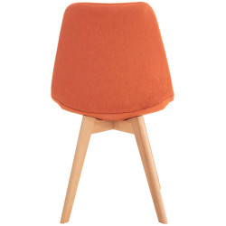 Silla Linares En Estilo Nórdico Naranja,Tela