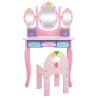 Tocador Infantil Emilia Con Silla Rosado