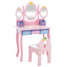 Tocador Infantil Emilia Con Silla Rosado