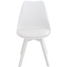 Silla Linares En Estilo Nórdico Blanco/blanco,Plástico