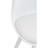 Silla Linares En Estilo Nórdico Blanco/blanco,Plástico