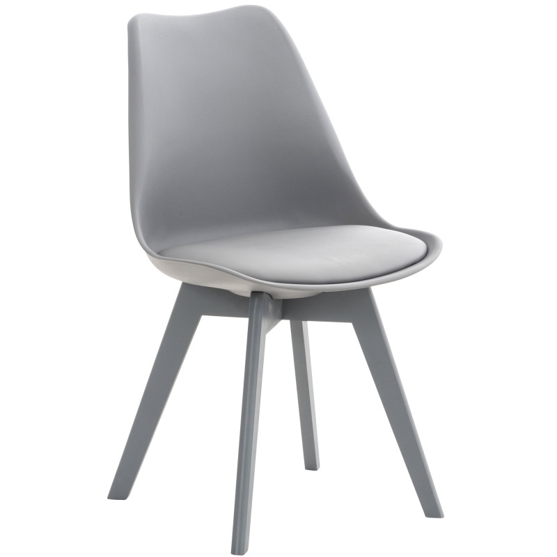 Silla Linares En Estilo Nórdico Gris/gris,Plástico