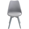 Silla Linares En Estilo Nórdico Gris/gris,Plástico