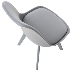 Silla Linares En Estilo Nórdico Gris/gris,Plástico