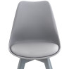 Silla Linares En Estilo Nórdico Gris/gris,Plástico