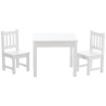 Set infantil Mides de mesa y dos sillas Blanco