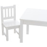 Set infantil Mides de mesa y dos sillas Blanco