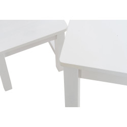 Set infantil Mides de mesa y dos sillas Blanco