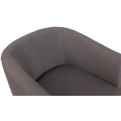 Sillón Nemea tapizado en tela Gris oscuro,Antiguo claro