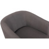 Sillón Nemea tapizado en tela Gris oscuro,Antiguo claro