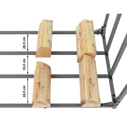 Kaminholzunterstand Ruston Aluminium M