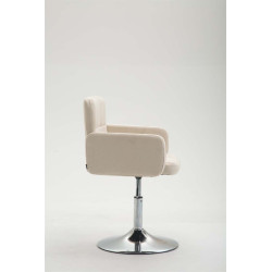 Silla Lounge Los Angeles en Tela Crema