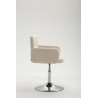 Silla Lounge Los Angeles en Tela Crema