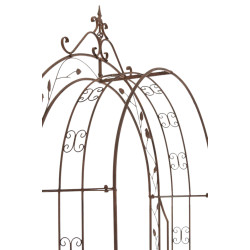 Arco de Flores para Jardín con Puerta Grenada Marrón antiguo