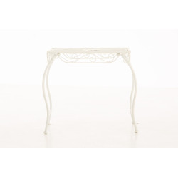 Mesa jardin de hierro Zarina Blanco