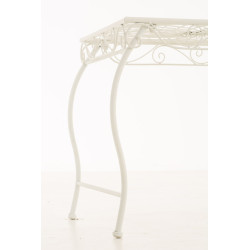 Mesa jardin de hierro Zarina Blanco