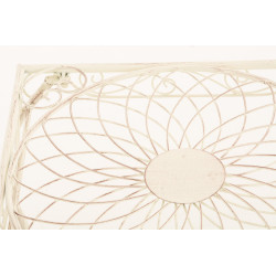 Mesa jardin de hierro Zarina Crema antiguo