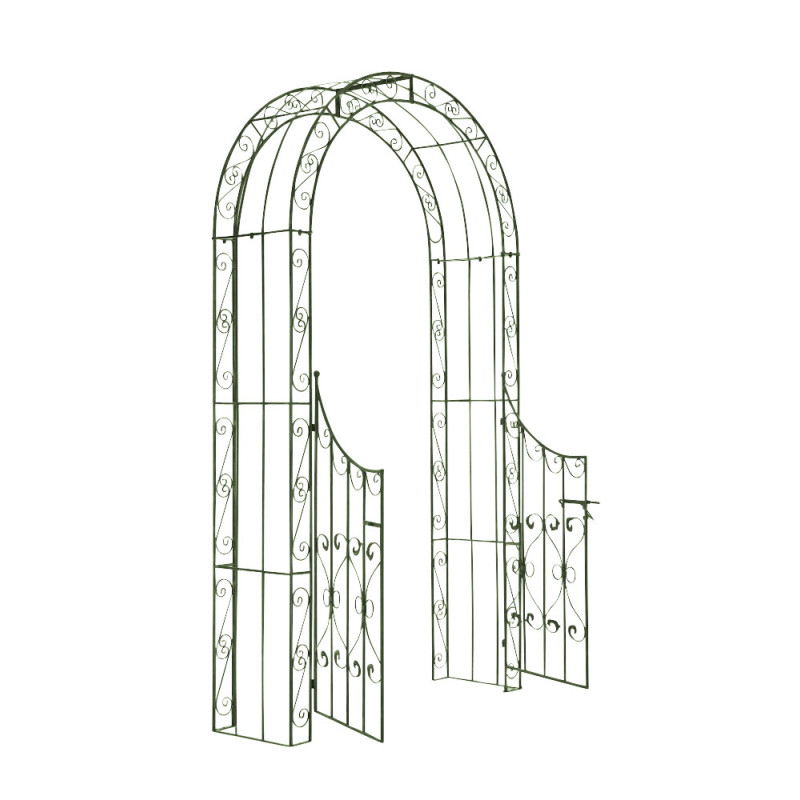 Arco de Jardín con Puerta Sina Verde antiguo