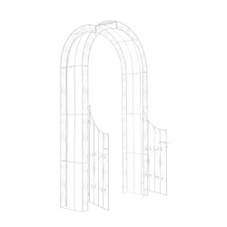 Arco de Jardín con Puerta Sina Blanco