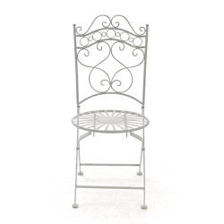 Silla de Jardín Plegable Indra Blanco antiguo