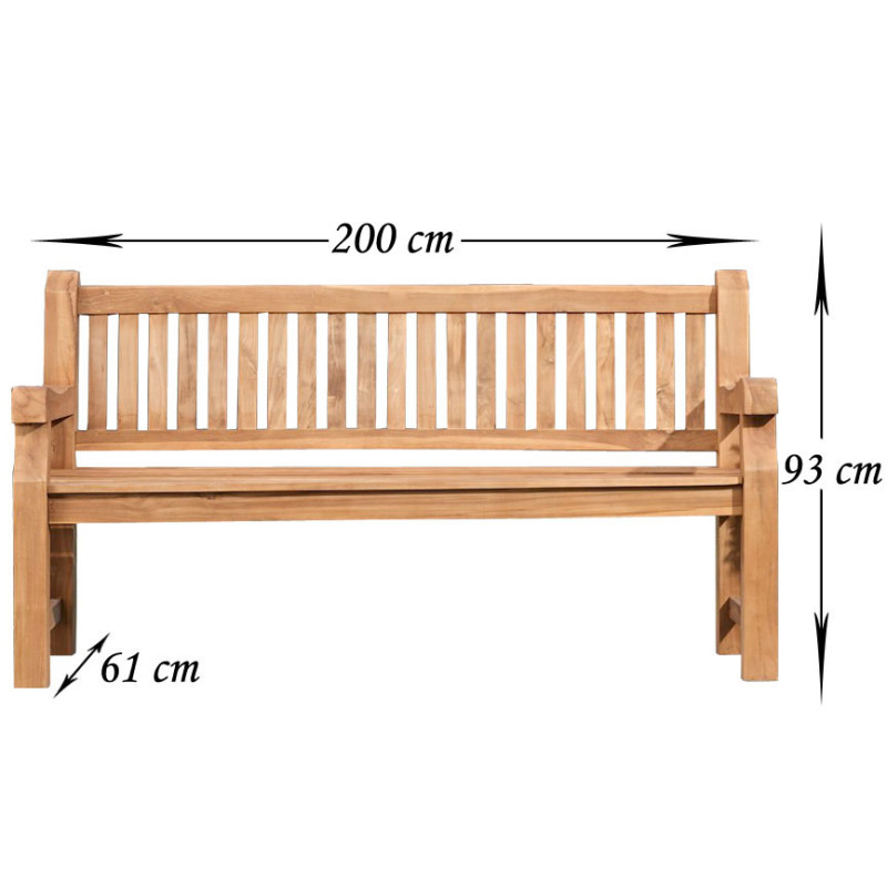 Teakbank Jackson 200 cm