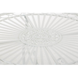 Mesa de hierro Indra Ø 70 cm Blanco