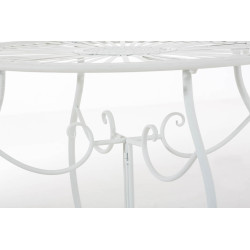 Mesa de hierro Indra Ø 70 cm Blanco