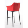 Taburete De Bar Damaso Con Base De 4 Pies Rojo,Negro