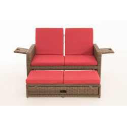 Sofa Ancona Rubinrot 5mm