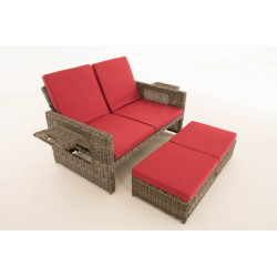 Sofa Ancona Rubinrot 5mm