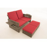 Sofa Ancona Rubinrot 5mm