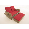 Sofa Ancona Rubinrot 5mm