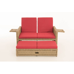 Sofa Ancona Rubinrot 5mm