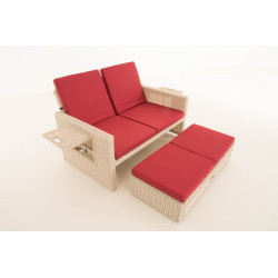 Sofa Ancona Rubinrot 5mm