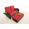 Sofa Ancona Rubinrot 5mm