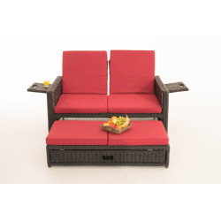 Sofa Ancona Rubinrot 5mm