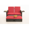 Sofa Ancona Rubinrot 5mm