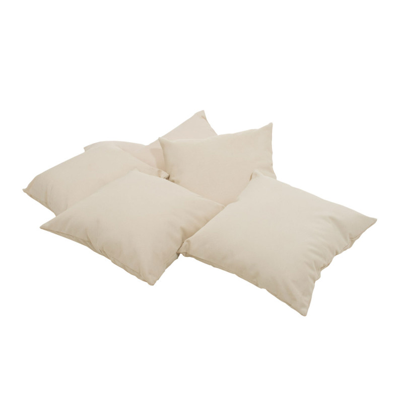 Set De 6 Cojines Para Muebles Lounge Blanco crema