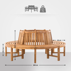 Baumbank Novum rund 200 cm