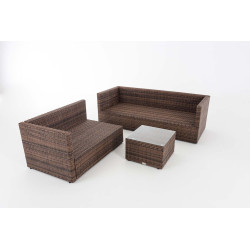 Ecksofa-Garnitur Liberi 5mm Cremeweiß