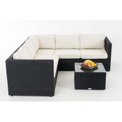 Ecksofa-Garnitur Liberi 5mm Cremeweiß