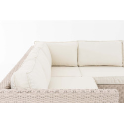 Ecksofa-Garnitur Liberi 5mm Cremeweiß