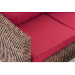 Ecksofa-Garnitur Liberi 5mm Rubinrot