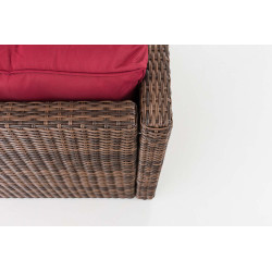 Ecksofa-Garnitur Liberi 5mm Rubinrot