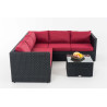 Ecksofa-Garnitur Liberi 5mm Rubinrot