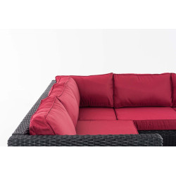 Ecksofa-Garnitur Liberi 5mm Rubinrot