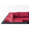 Ecksofa-Garnitur Liberi 5mm Rubinrot