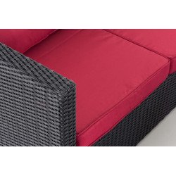 Ecksofa-Garnitur Liberi 5mm Rubinrot