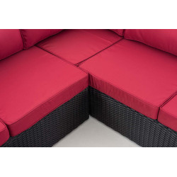 Ecksofa-Garnitur Liberi 5mm Rubinrot