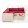 Ecksofa-Garnitur Liberi 5mm Rubinrot